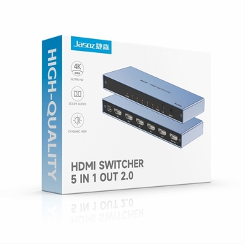 HDMI kapcsoló, 3 bemenet 1 kimenet, 4K60Hz, HDMI 2.0, távirányító