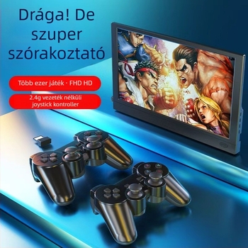 Új vezeték nélküli otthoni TV-játék konzol képernyő-tükrözéssel, 11,6 colos nagy kijelző