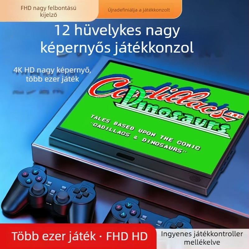 Új vezeték nélküli otthoni TV-játék konzol képernyő-tükrözéssel, 11,6 colos nagy kijelző