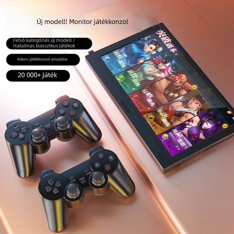 Új vezeték nélküli otthoni TV-játék konzol képernyő-tükrözéssel, 11,6 colos nagy kijelző