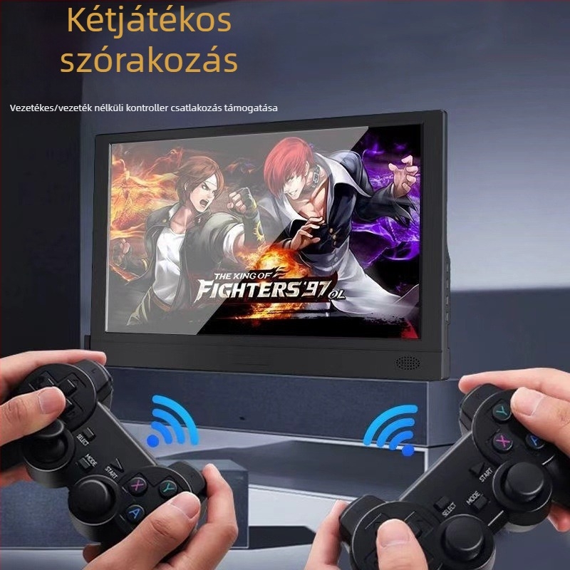 Új vezeték nélküli otthoni TV-játék konzol képernyő-tükrözéssel, 11,6 colos nagy kijelző