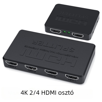 HDMI elosztó 1×4, 4Kx2K támogatás | 1 bemenet, 4 kimenet | tartalmazza a tápegységet