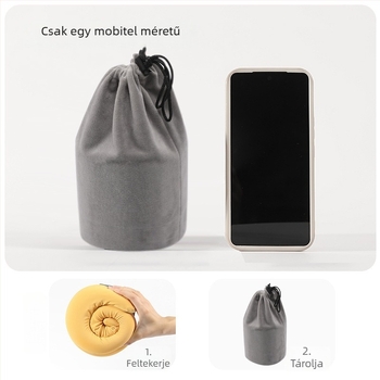 Memory foam U-alakú utazó nyakpárna, Ice Silk huzattal, modern minimalista stílus, hordozható repülőútra