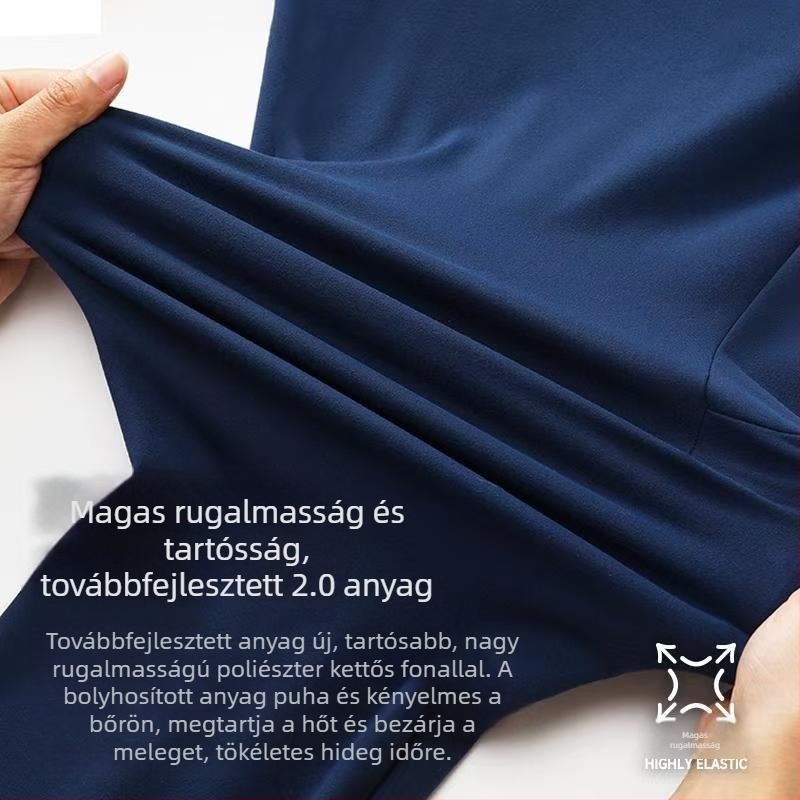 2025 Új Őszi-Téli Magas Rugalmasságú Kétoldalasan Bolyhosított Meleg Futó Nadrág Telefonzsebbel Edzéshez
