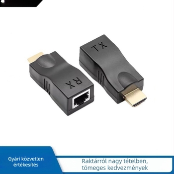 HDMI hosszabbító 30 m egyetlen hálózati kábellel, HDMI-port konverter, 1080P stabil magas felbontású kiegészítés