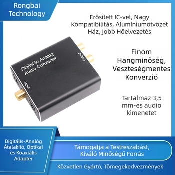 Digitális optikai és koaxiális jel analóg hangra átalakító SPDIF 3.5 felújított verzió
