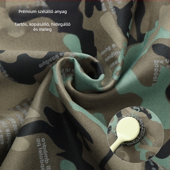 Téli fleece bélelt kamuflázs munkaruha szett – vízálló, szélálló, meleg (felső és alsó)