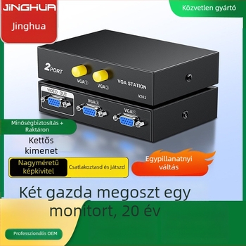 Számítógép VGA kapcsoló, 2 bemenet/1 kimenet, modellek Q210/Q211, 1080p felbontás, távoli ébresztés, energia-gazdálkodás