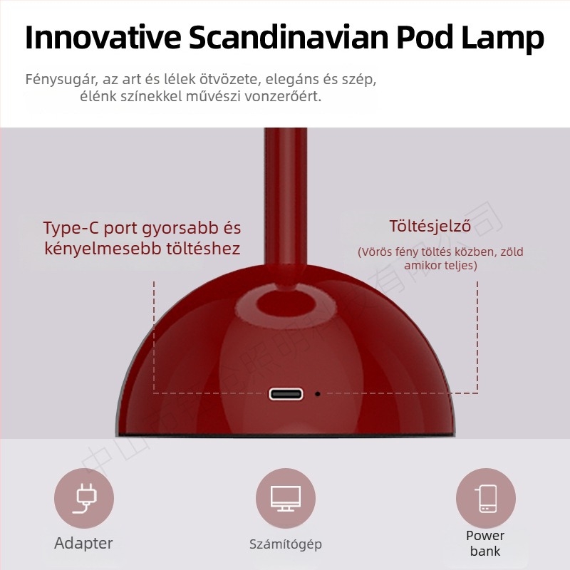 LED asztali lámpa pár retro fém dizájnnal, érintéses vezérlés, 5V 3W, modell Yczm-017, környezeti éjszakai fény