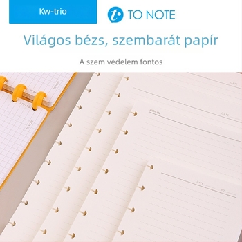 Kw-trio/kedeyou 07910R belső mag cseréje gomba-lyuk kötőhöz, Lazán cserélhető refill, Papír, 50 lap