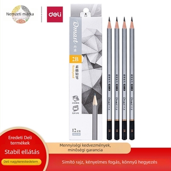 Deli RK3-2B Dantu Szkicceruza, hatszögletű fa test, 2B grafit, 12 darab/doboz