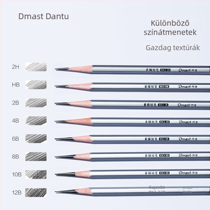 Deli RK3-2B Dantu Szkicceruza, hatszögletű fa test, 2B grafit, 12 darab/doboz