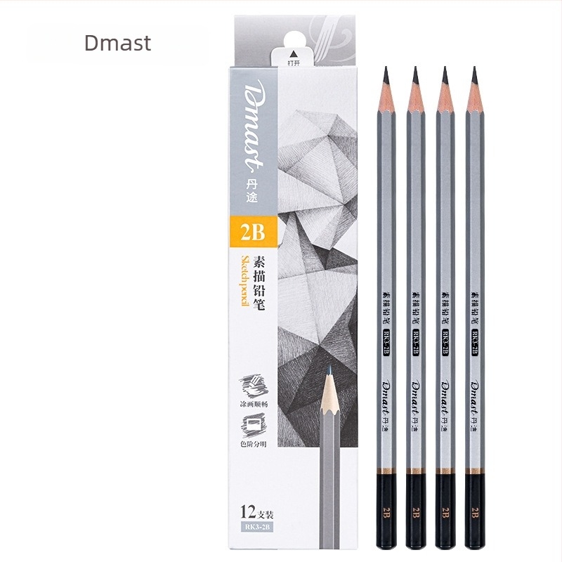 Deli RK3-2B Dantu Szkicceruza, hatszögletű fa test, 2B grafit, 12 darab/doboz