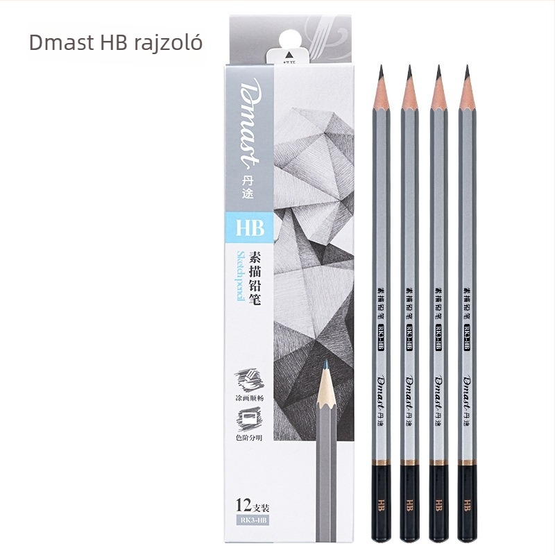 Deli RK3-2B Dantu Szkicceruza, hatszögletű fa test, 2B grafit, 12 darab/doboz