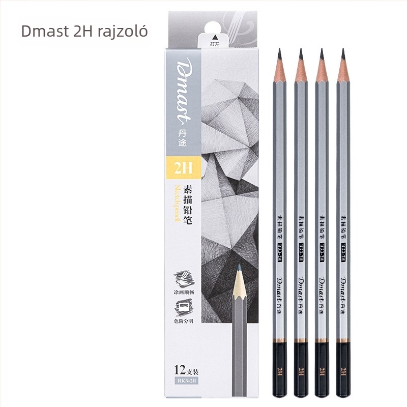 Deli RK3-2B Dantu Szkicceruza, hatszögletű fa test, 2B grafit, 12 darab/doboz