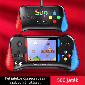 X7m Nosztalgikus kézikonzol 500 beépített játékkal, TV-kimenet, két vezérlő, 4GB memória