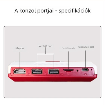 J60 játékkonzol, 16GB memória, 720p felbontás, két játékos, 2025-ös megjelenés