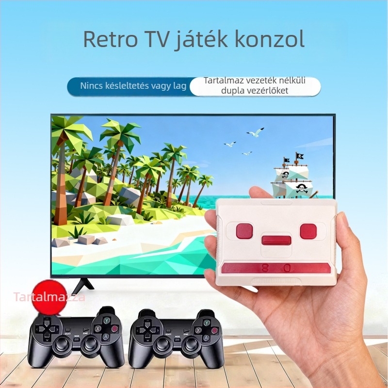 J60 játékkonzol, 16GB memória, 720p felbontás, két játékos, 2025-ös megjelenés