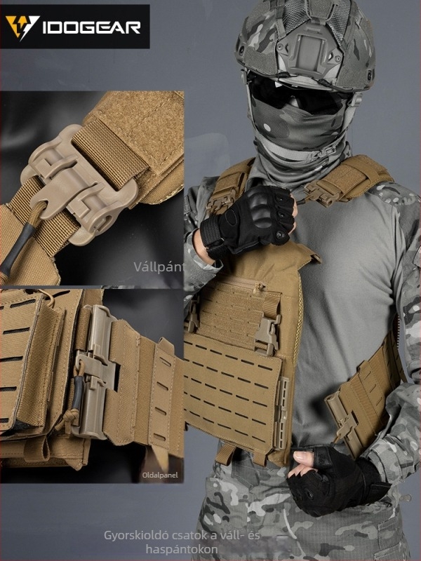 MOLLE moduláris bővítésű taktikai mellény (500D nylon, gyorsan száradó, légáteresztő, vízálló)