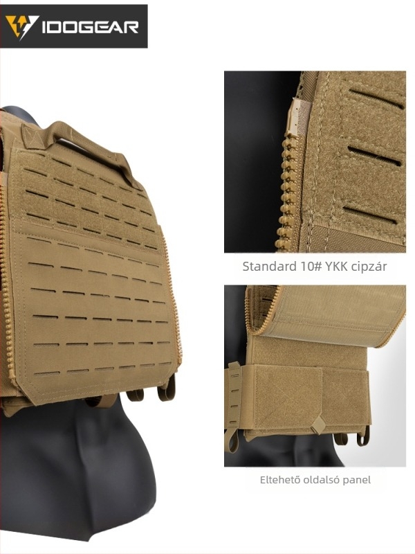 MOLLE moduláris bővítésű taktikai mellény (500D nylon, gyorsan száradó, légáteresztő, vízálló)