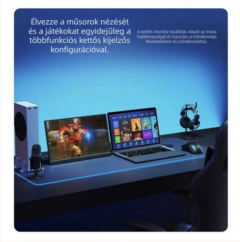 TV-s játékkonzol két játékos számára, vezeték nélküli, HDMI, 1080p, 16GB memória, PC operációs rendszer