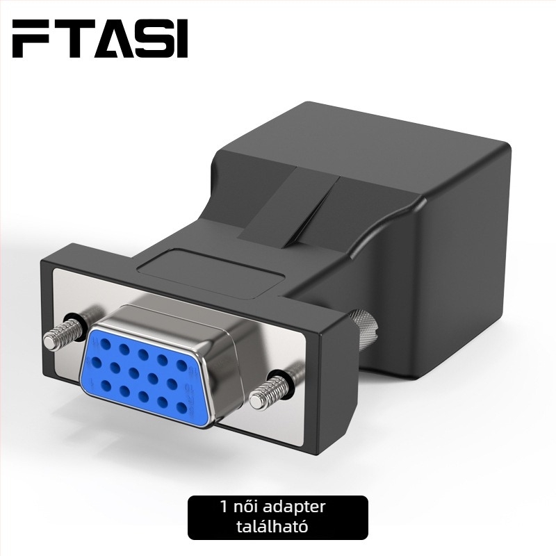 VGA kiterjesztő RJ45 adapterkábellel, 20 m, univerzális kompatibilitás, FTASI FT-VJ20