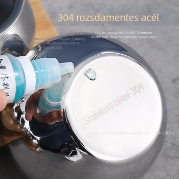 Ledger 304 rozsdamentes acél fűszertartó készlet bambusz tartóval és fűszertartó üvegekkel, logó nyomtatás elérhető