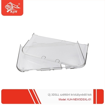 New Nintendo 3DS LL kristály védőhéj – szétválasztott design, EVA + textil + bőr