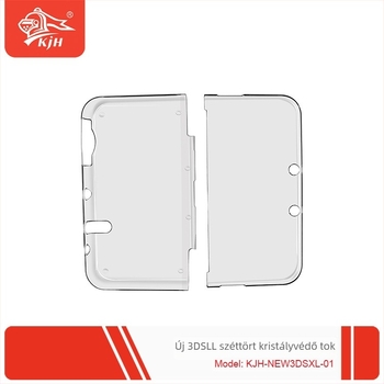 New Nintendo 3DS LL kristály védőhéj – szétválasztott design, EVA + textil + bőr