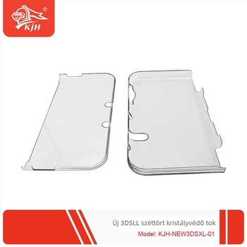 New Nintendo 3DS LL kristály védőhéj – szétválasztott design, EVA + textil + bőr