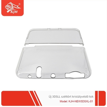 New Nintendo 3DS LL kristály védőhéj – szétválasztott design, EVA + textil + bőr