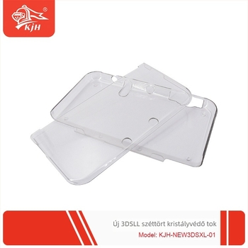 New Nintendo 3DS LL kristály védőhéj – szétválasztott design, EVA + textil + bőr