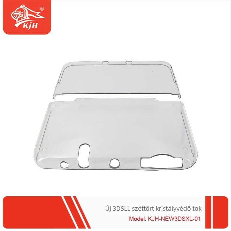 New Nintendo 3DS LL kristály védőhéj – szétválasztott design, EVA + textil + bőr