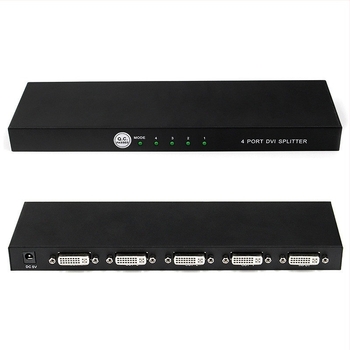 DVI osztó 1x4, bemenet 1, kimenet 4, 1080P, KYFE1214 modell, energia-gazdálkodás támogatott