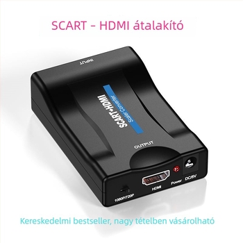 HDMI-SCART átalakító adapter – 1080P, Modell YH-021, TV-hez és set-top box-hoz, OEM elérhető