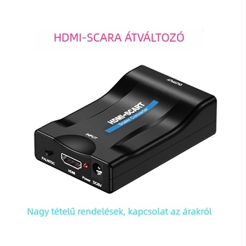 HDMI-SCART átalakító adapter – 1080P, Modell YH-021, TV-hez és set-top box-hoz, OEM elérhető
