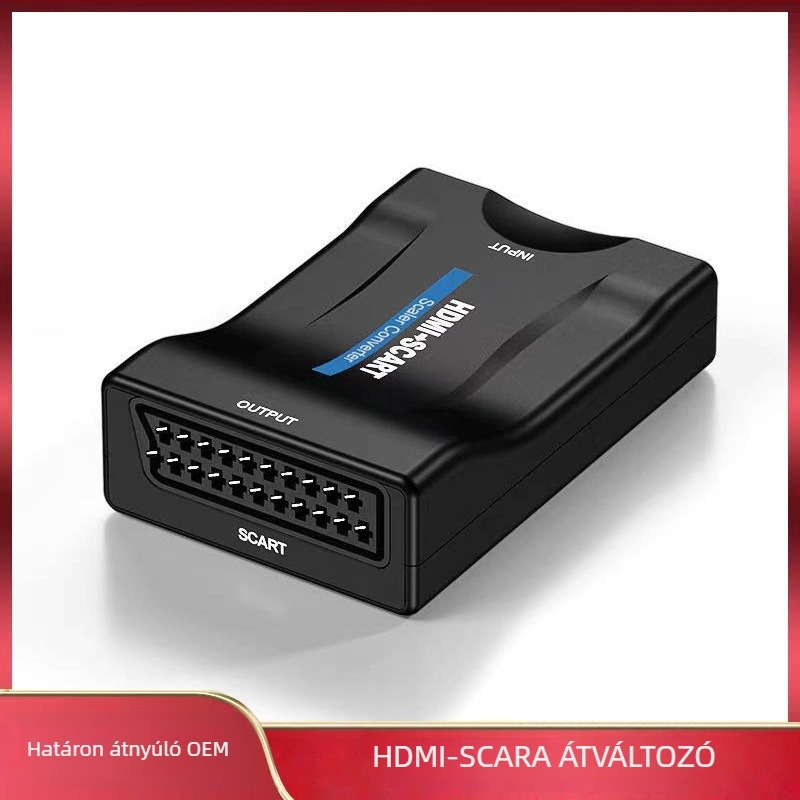 HDMI-SCART átalakító adapter – 1080P, Modell YH-021, TV-hez és set-top box-hoz, OEM elérhető