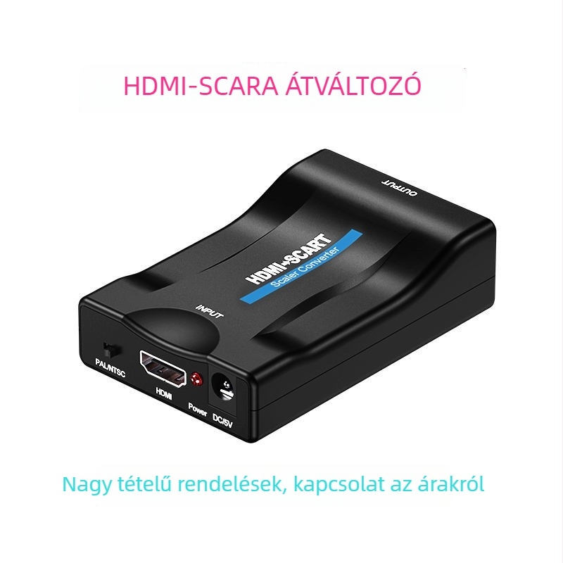 HDMI-SCART átalakító adapter – 1080P, Modell YH-021, TV-hez és set-top box-hoz, OEM elérhető