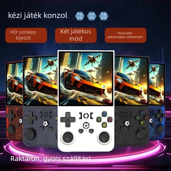 R36MAX nyílt forráskódú kézi játékkonzol, GBA/PSP-kompatibilitás, két joystick, Android OS, 64–128GB tárhely
