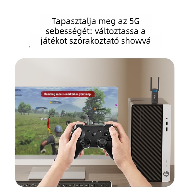 ATX-900 USB Wi-Fi adapter, kétsávos 2.4-5 GHz, 1200 Mbps, 802.11ac/b/g/n