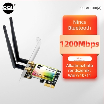 SSU SU-AC1200(A) PCIe vezeték nélküli hálózati kártya