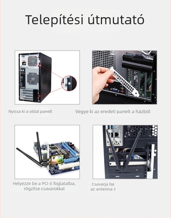 SSU SU-AC1200(A) PCIe vezeték nélküli hálózati kártya