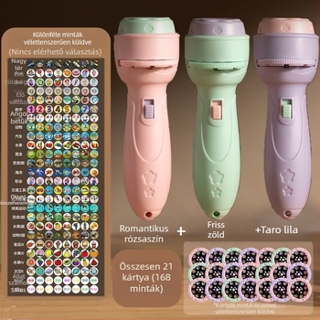 Gyerekeknek szóló LED-projekciós zseblámpa-játék, oktatási funkciókkal (mintázat-alapú olvasás, fénykibocsátás és helyzet-szimuláció); műanyagból, 4–6 éveseknek