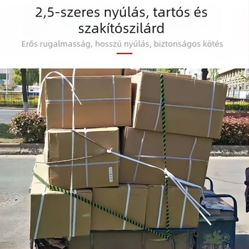 Universális járművekre tervezett heveder, nylon anyagból, elérhető hossz 1 m, 2 m vagy 3 m, dupla csattal, kopásálló és rendkívül erős