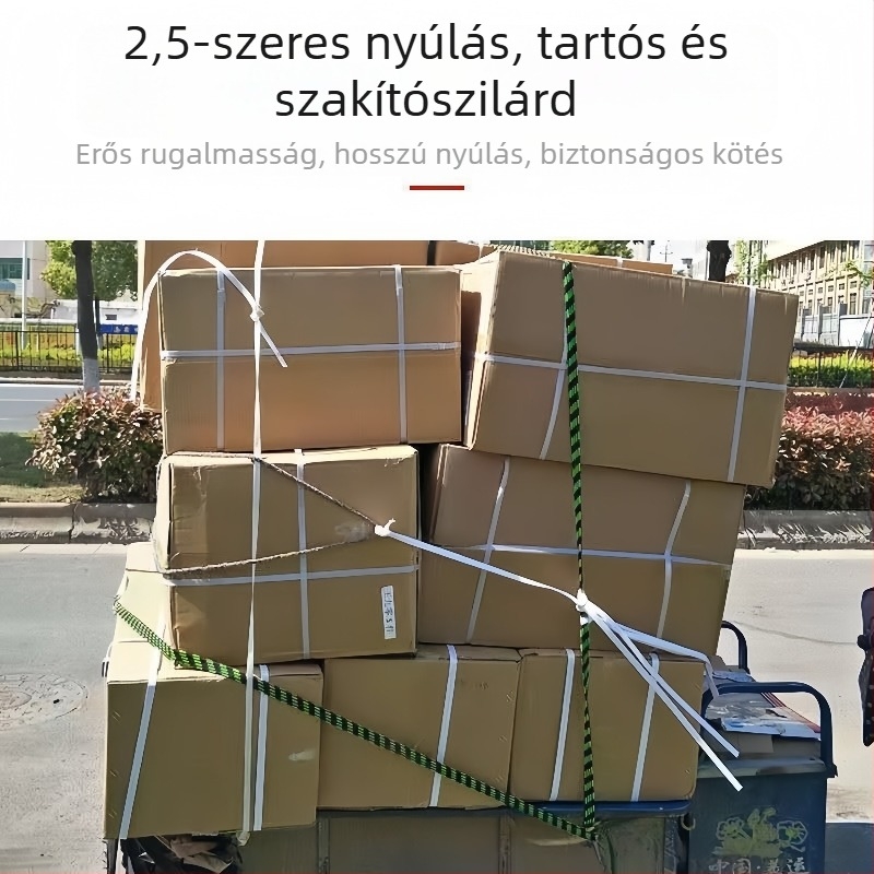 Universális járművekre tervezett heveder, nylon anyagból, elérhető hossz 1 m, 2 m vagy 3 m, dupla csattal, kopásálló és rendkívül erős
