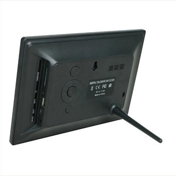 WiFi-s digitális fotókeret, 1024x600 felbontás, SD/USB/MMC kártyatámogatás, 720p videólejátszás, zenelejátszás, gyógyszer-emlékeztető