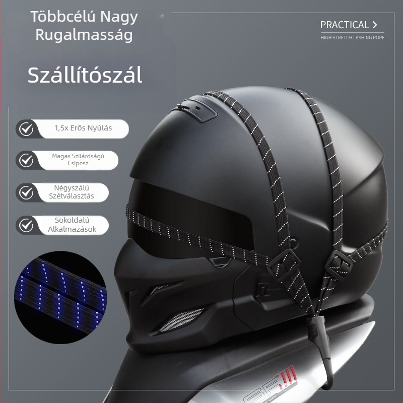 Kötöző szalag latex huzallal, felületkezelés poli propilén szállal, sokoldalú használat