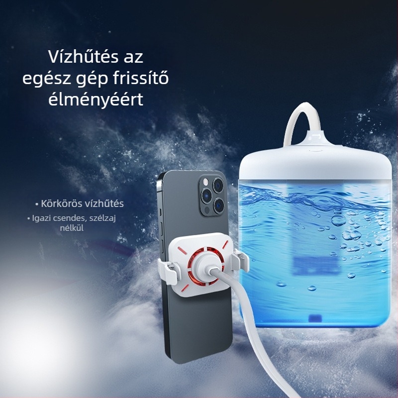 L032 Vízhűtéses okostelefon hűtő radiátor hátlapi klipekkel — PC ház, tápegység-kompatibilis