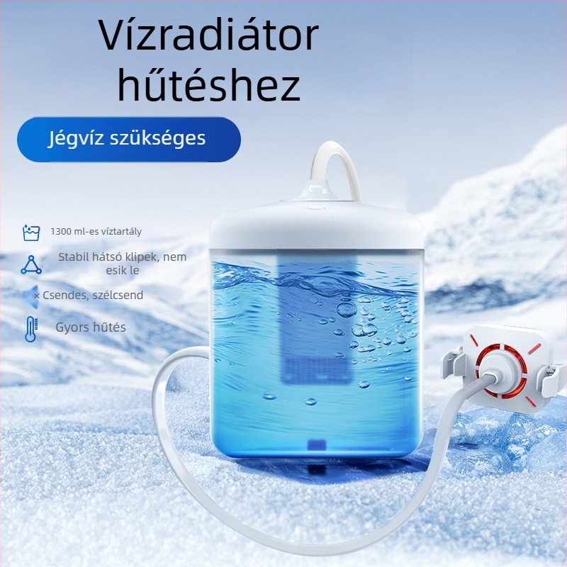 L032 Vízhűtéses okostelefon hűtő radiátor hátlapi klipekkel — PC ház, tápegység-kompatibilis