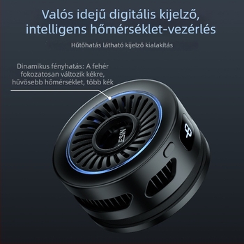TELESIN mobilsz telefon élő közvetítés hűtőradiátor, félvezető mágneses hűtés, intelligens hűtés, 27W, Type-C, ABS, 85 g